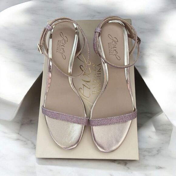 Jewel Badgley Mischka Women's Danni II Low Heeled Size 7 Rose Gold - Picture 3 of 6